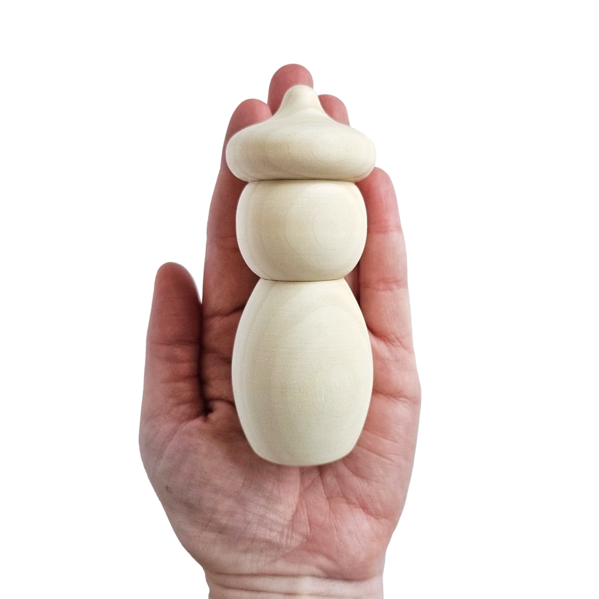 20 Unfinished Wood Peg Dolls - Natural Wooden Figures For DIY Painting And Crafts