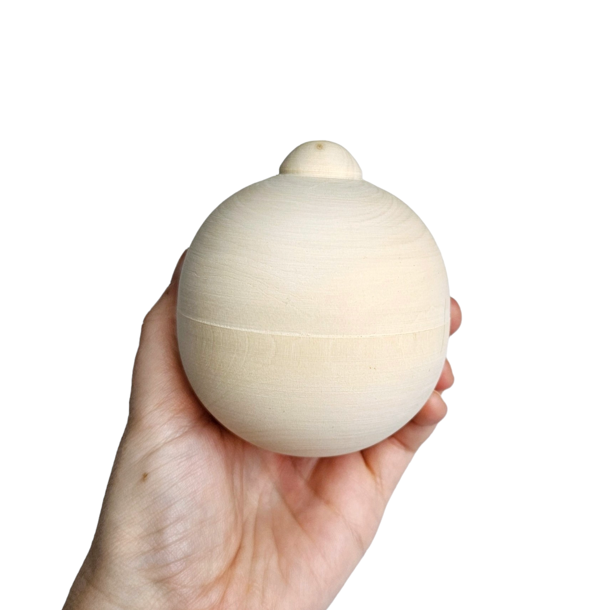Wooden Ball Box Tree Ornament, Unfinished for Holiday Crafts ...