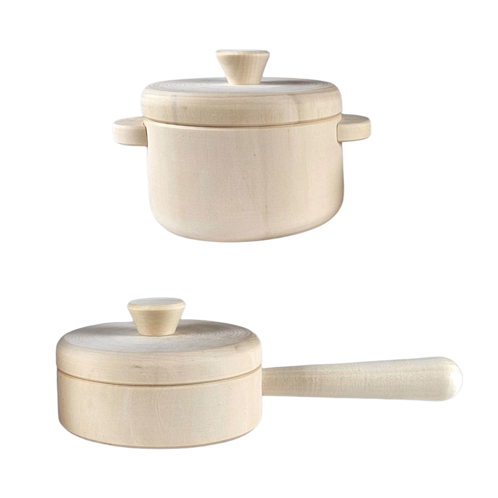 Wooden Pots & Pans in 2023  Wooden play shop, Play shop, Play kitchen