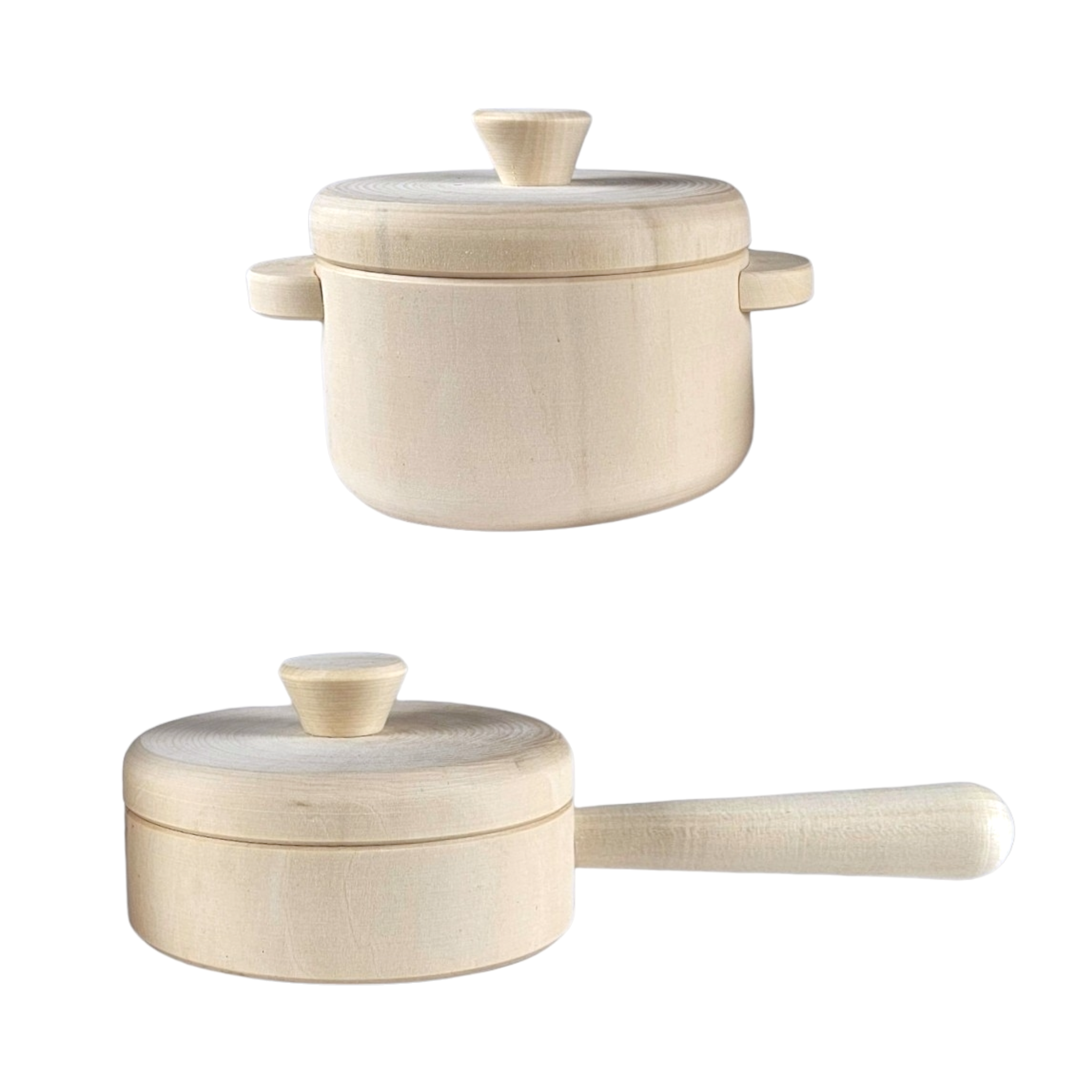 Wooden pan top set toy