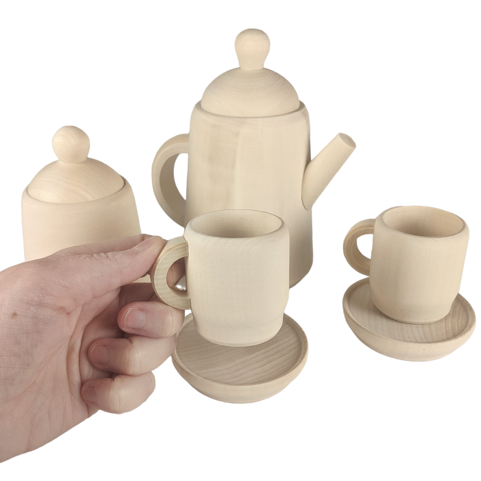 Toy tea set wooden sales
