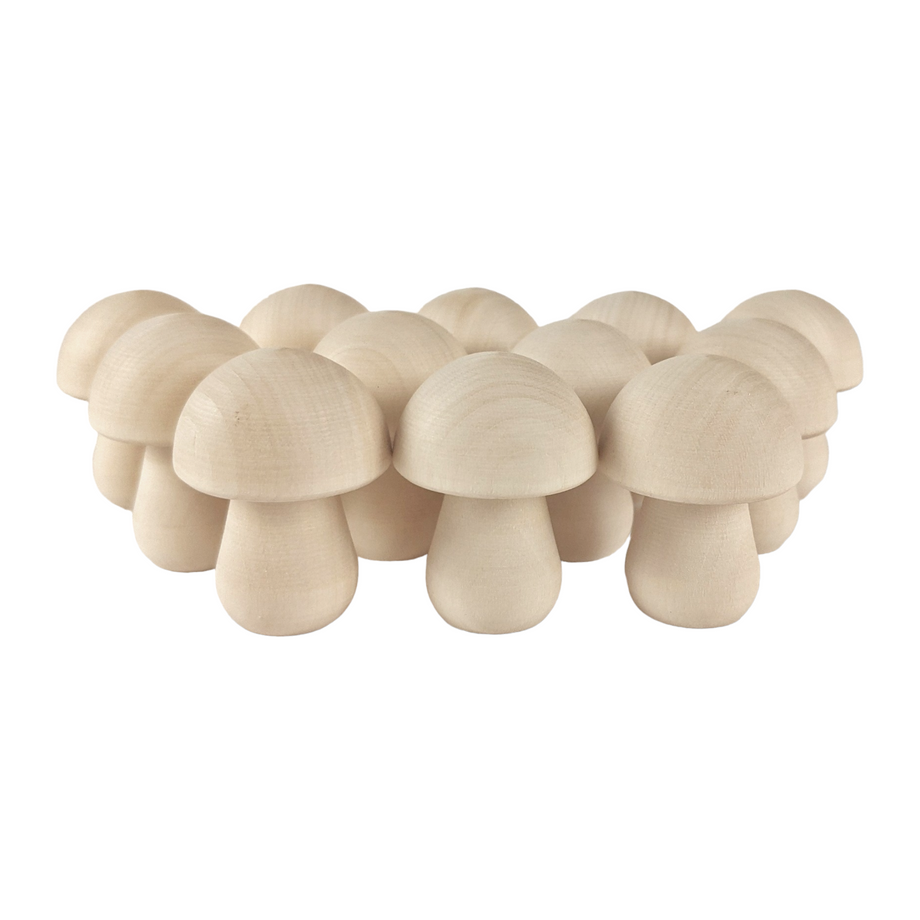 Wooden Mushrooms, Unfinished for Crafts, Decor Projects & DIY Toys –  Playspire LLC