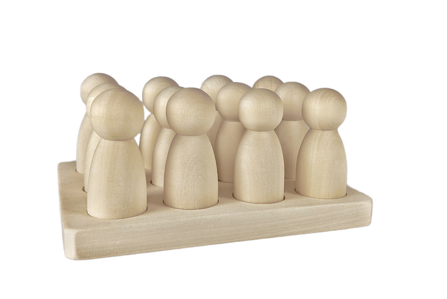 Peg Doll Stand Sorter Set (12 dolls + stand) – Playspire LLC