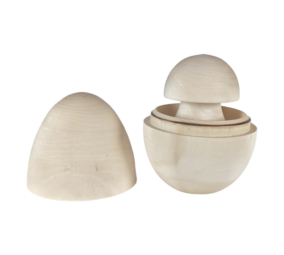 Wooden Eggs 2 Inch, Varnished, Easter Ornaments |Woodpeckers | Easter