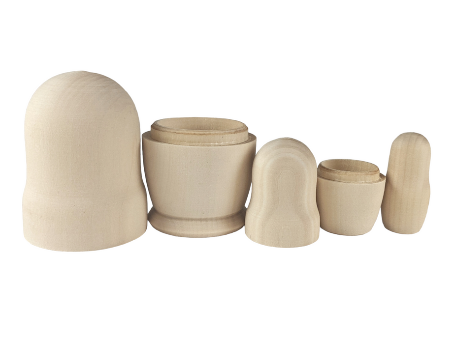 Wooden Nesting Doll Set (3 pc) for Crafts & DIY Toy