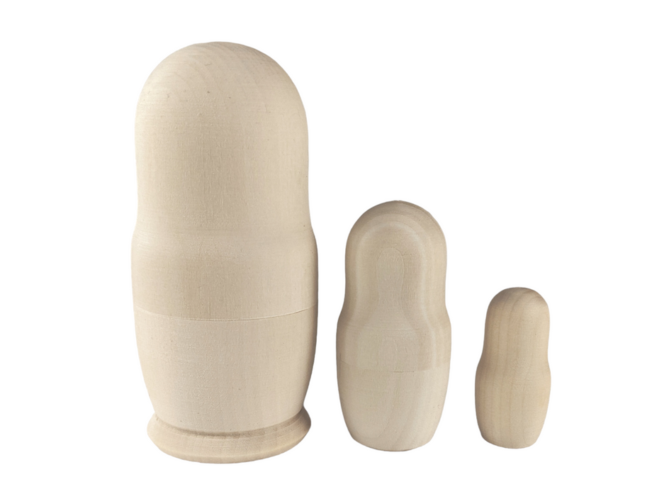 Wooden Nesting Doll Set (3 pc) for Crafts & DIY Toy Matryoshka Playspire LLC Wooden Nesting Doll Set (3 pc) for Crafts & DIY Toy Matryoshka Playspire LLC